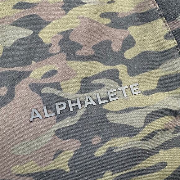 Alphalete Pants Mens Large Green Camouflage Jogger Athletic Tapered Stretch Gym - Picture 4 of 11